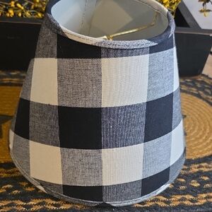 Buffalo Check Black and White Lampshade -